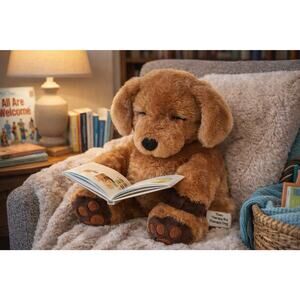 Roylco Theo Therapy Dog Plush 18” Brown Classroom Comfort Stuffed Animal